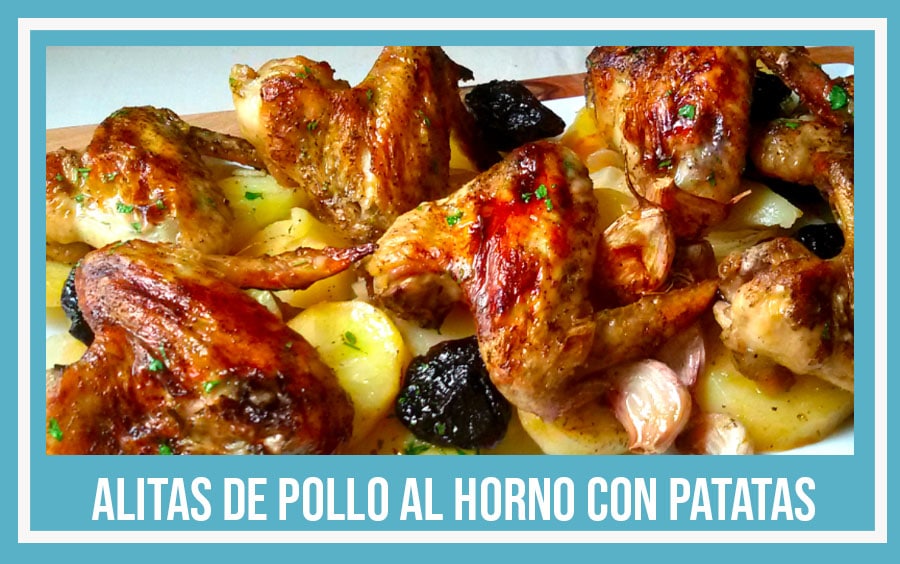 alitas de pollo al horno con patatas