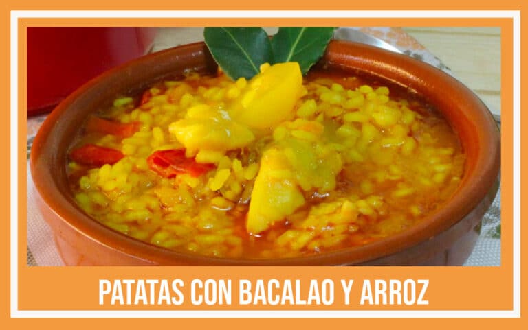 recetas primer plato patatas con bacalao y arroz