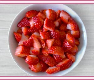 fresas cortadas
