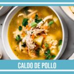 caldo de pollo con verduras