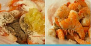 camarones al mojo de ajo con cáscara