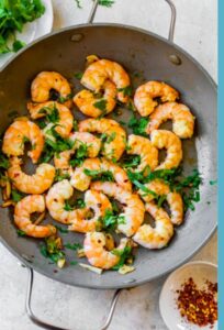 como hacer camarones al mojo de ajo sin cáscara