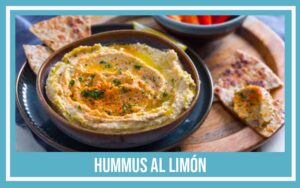 10 Snacks para Diabéticos pasta de garbanzos y limón