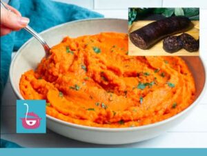 calabaza frita con morcilla