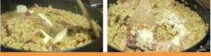 arroz con setas y bacon