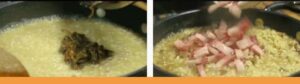 como se hace el risotto con champinones y bacon