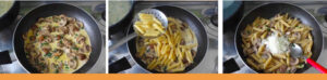 pasta con nata y champinones receta