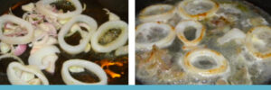calamares con cebolla