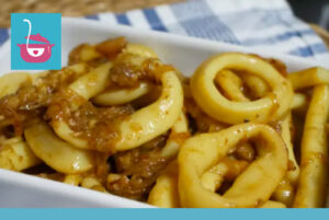 receta de calamares encebollados