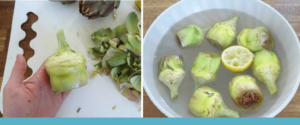 como hacer alcachofas en salsa